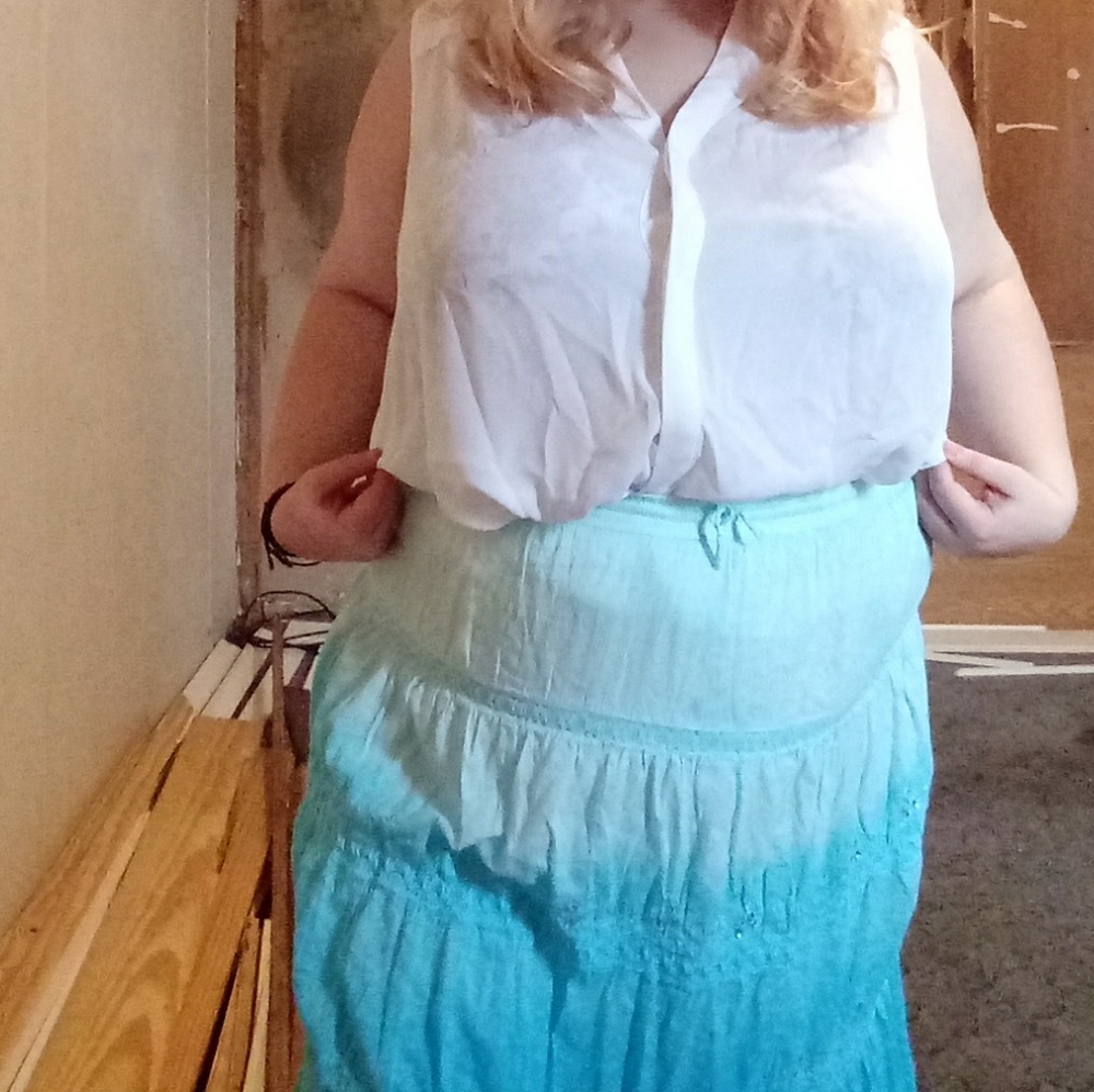 Ombre long skirt